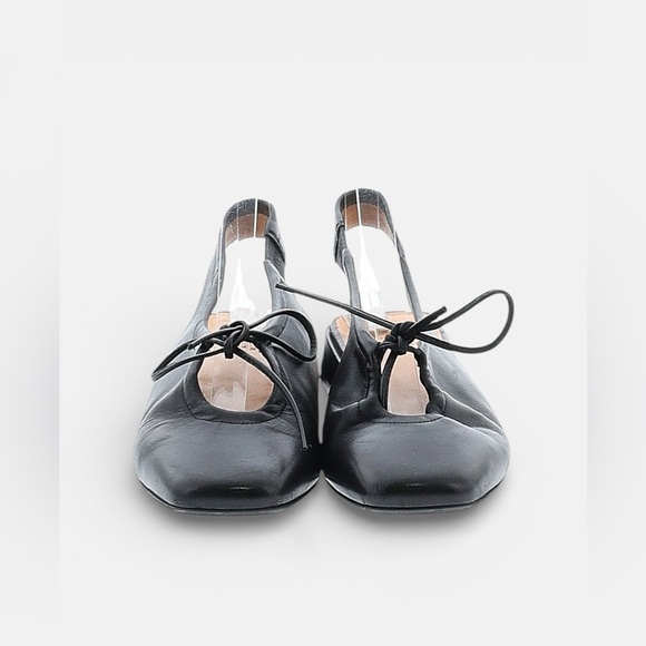 Sézane Philippine Low Mary Janes Smooth Ovine Leather in Smooth Black - Picture 7 of 11